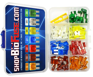 Micro2 120 Piece Commercial Fuse Assortment (Automotive and Non-Automotive Use): 119 Blade Fuses + Fuse Puller - 5A 7.5A 10A 15A 20A 25A 30A