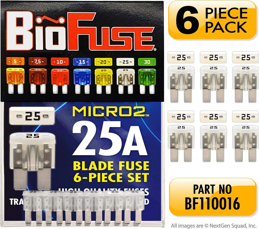 thumbnail image 2 of BioFuse Micro2 Automotive Blade Fuse 7-piece Set 5A - 30A (Transparent 2 of 12