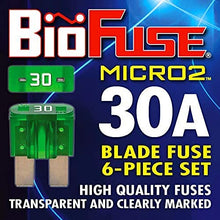 Load image into Gallery viewer, MICRO2 6 Piece 30A Blade Fuse Pack (Automotive and Non-Automotive Use): 6 (30A) Blade Type Replacement Fuses