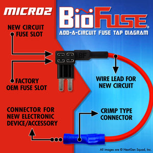 Micro2 30 Piece Add-a-Circuit Fuse Tap Holder and Fuses Bundle (Automotive and Non-Automotive Use): 15 Tap Adapters (16 AWG), 15 Fuses (5A) + Fuse Puller