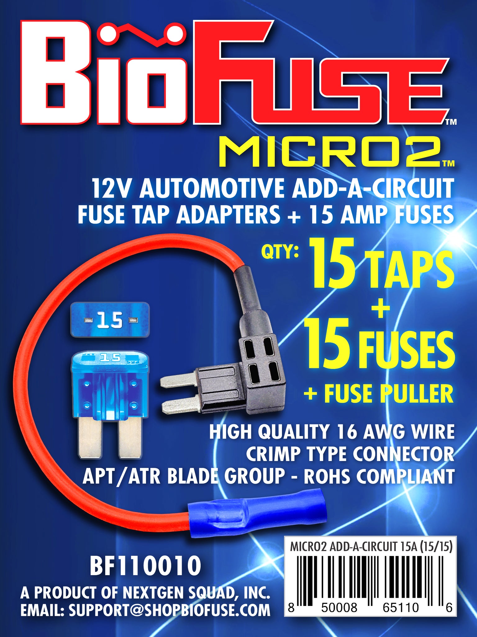 Micro2 30 Piece Add-a-Circuit Fuse Tap Holder and Fuses Bundle (Automo ...